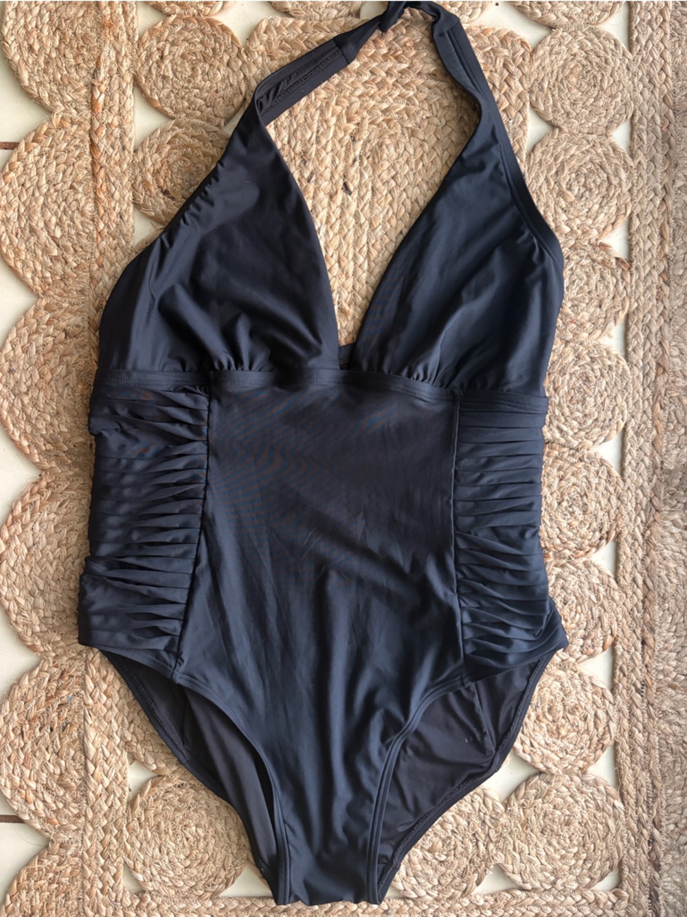 Calvin Klein halter One-Piece Swimsuit with Side Ruching